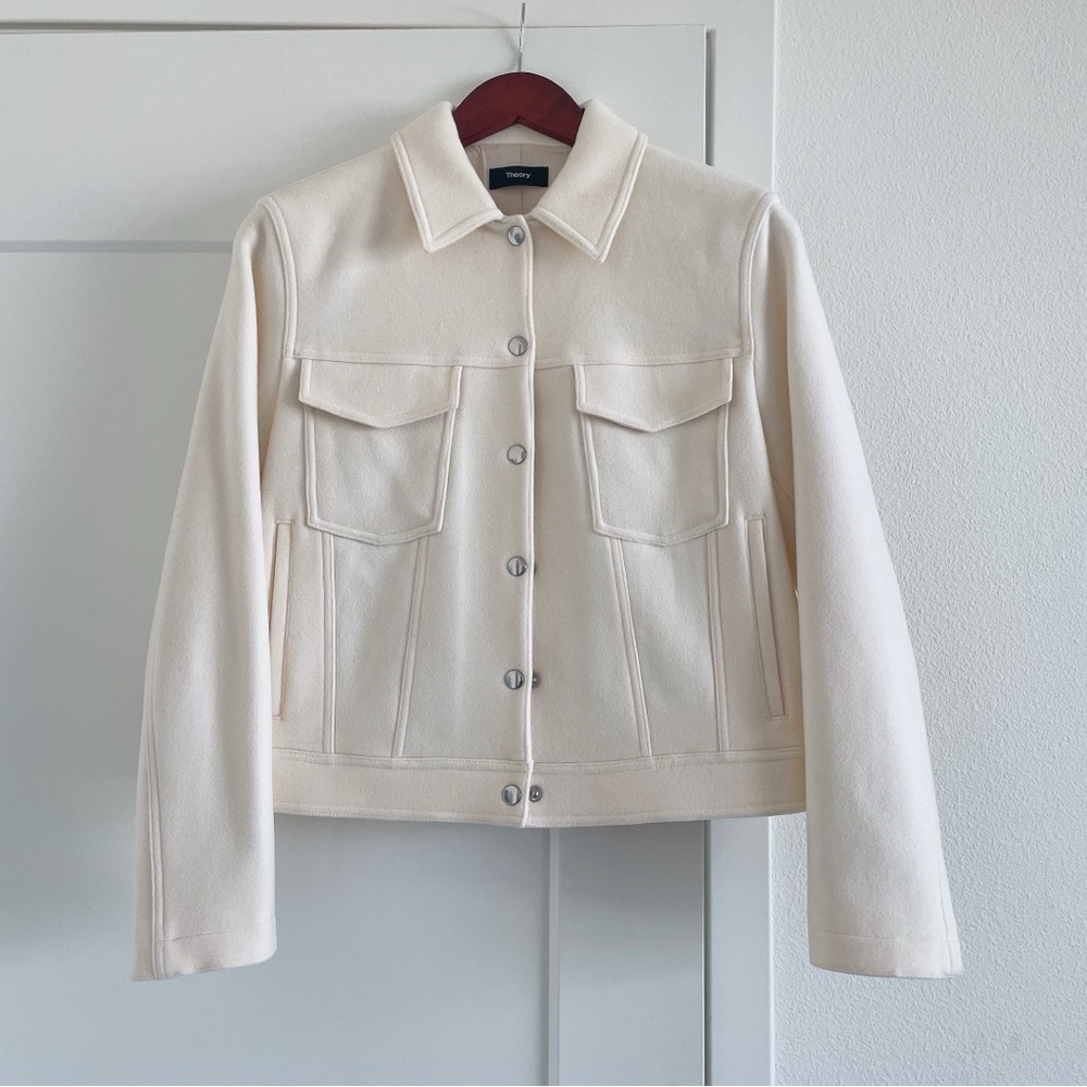 Theory Wool & Cashmere Trucker Jacket